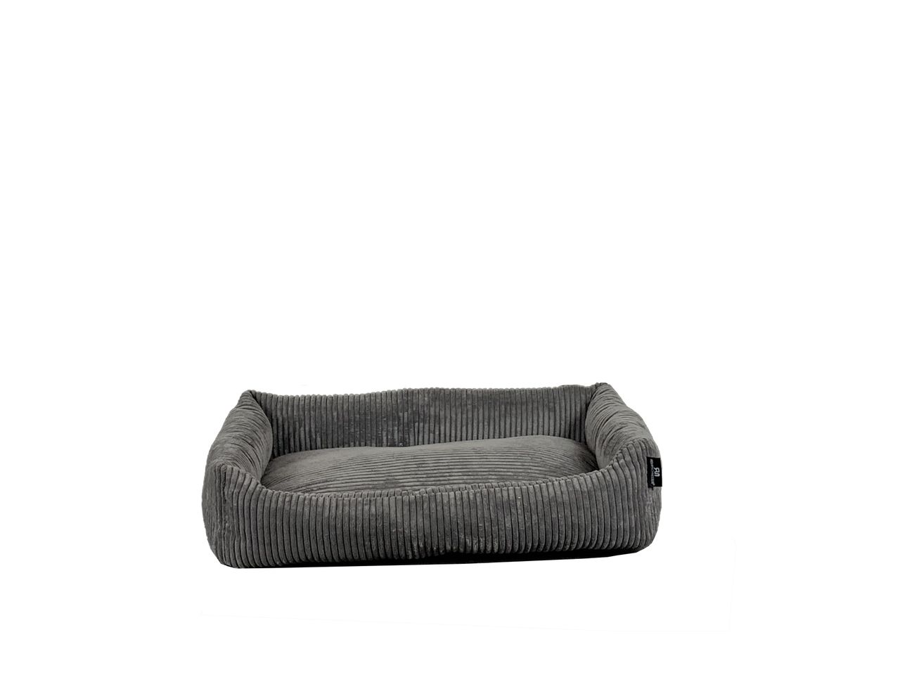 Rohrschneider Tierbett Cordstoff breit grau
