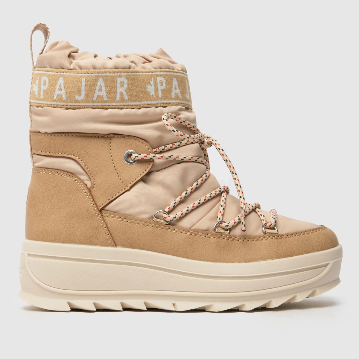 PAJAR – Galaxy – Beige snöstövlar med ankelrem