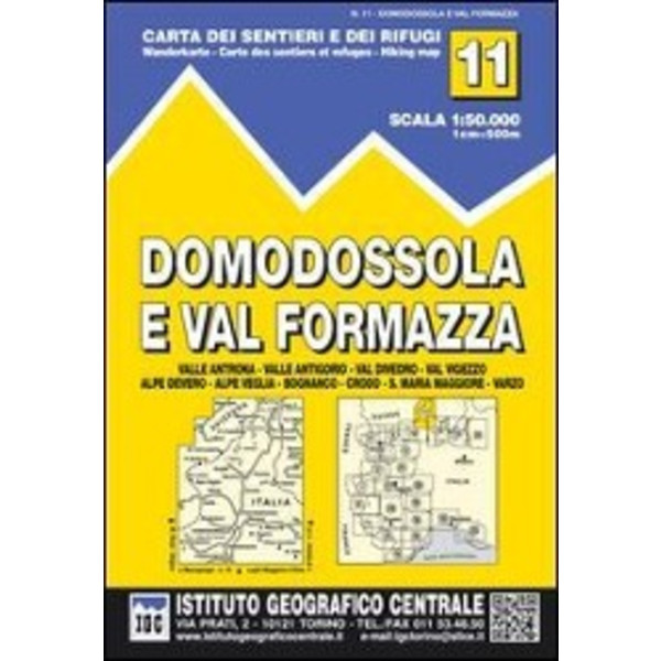IGC Italien 1 : 50 000 Wanderkarte 11 Domodossola - Wanderkarte