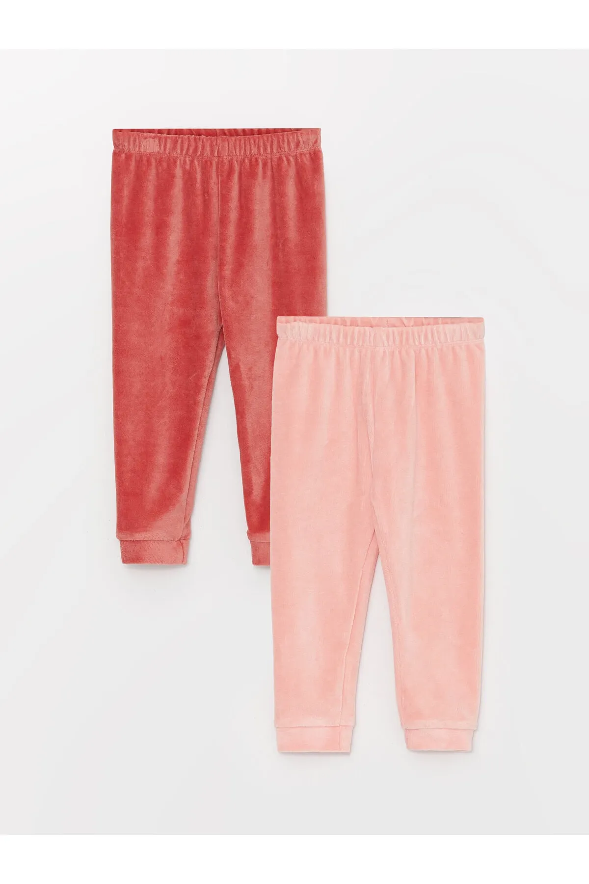 LC Waikiki  Basic-Pyjamahose aus Samt für Mädchen mit elastischem Bund, 2-teilig