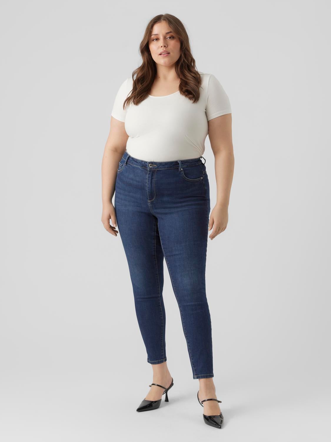VMPHIA Hohe Taille Skinny Fit Jeans
