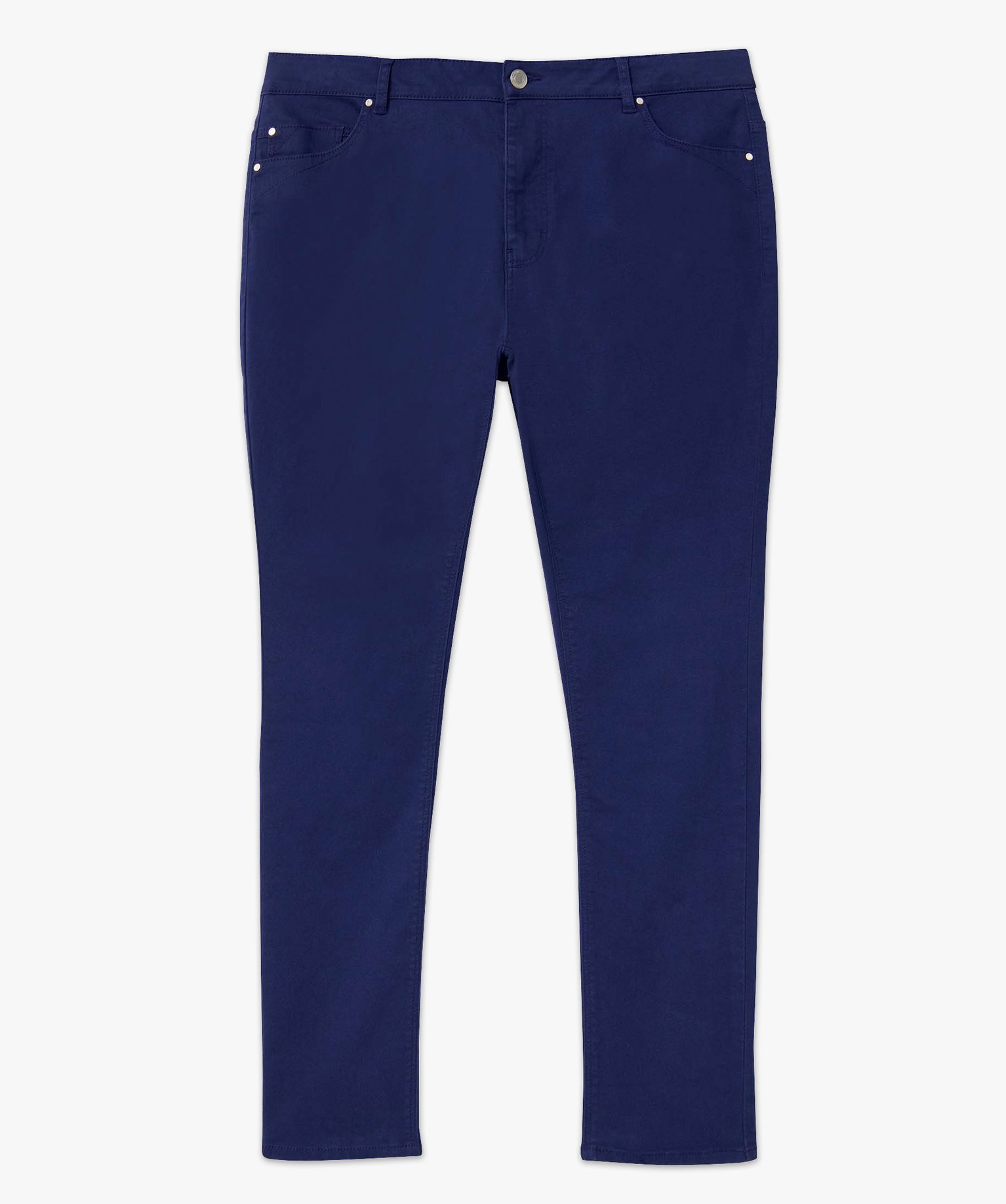 Pantalon femme grande taille coupe Regular bleu fonce | GEMO