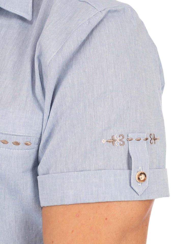 Gipfelstürmer Trachtenhemd 421020-1913 in blau günstig kaufen