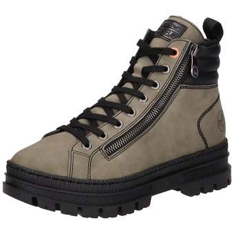 Rieker Schnür Boots in grün