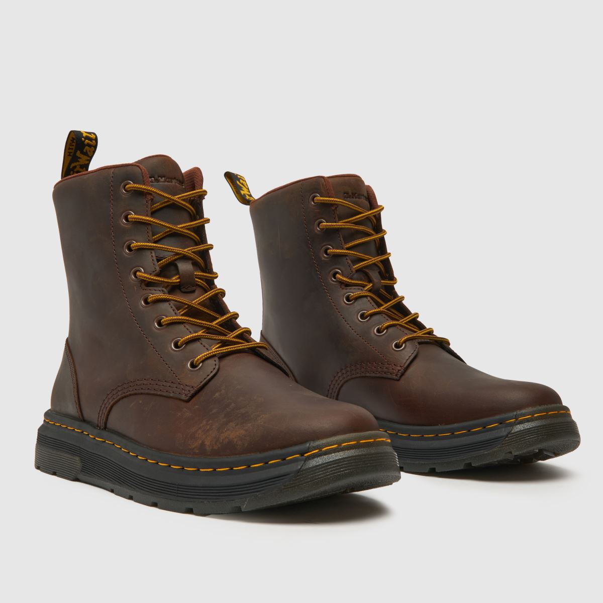Dr Martens – Crewson-stövlar i mörkbrun