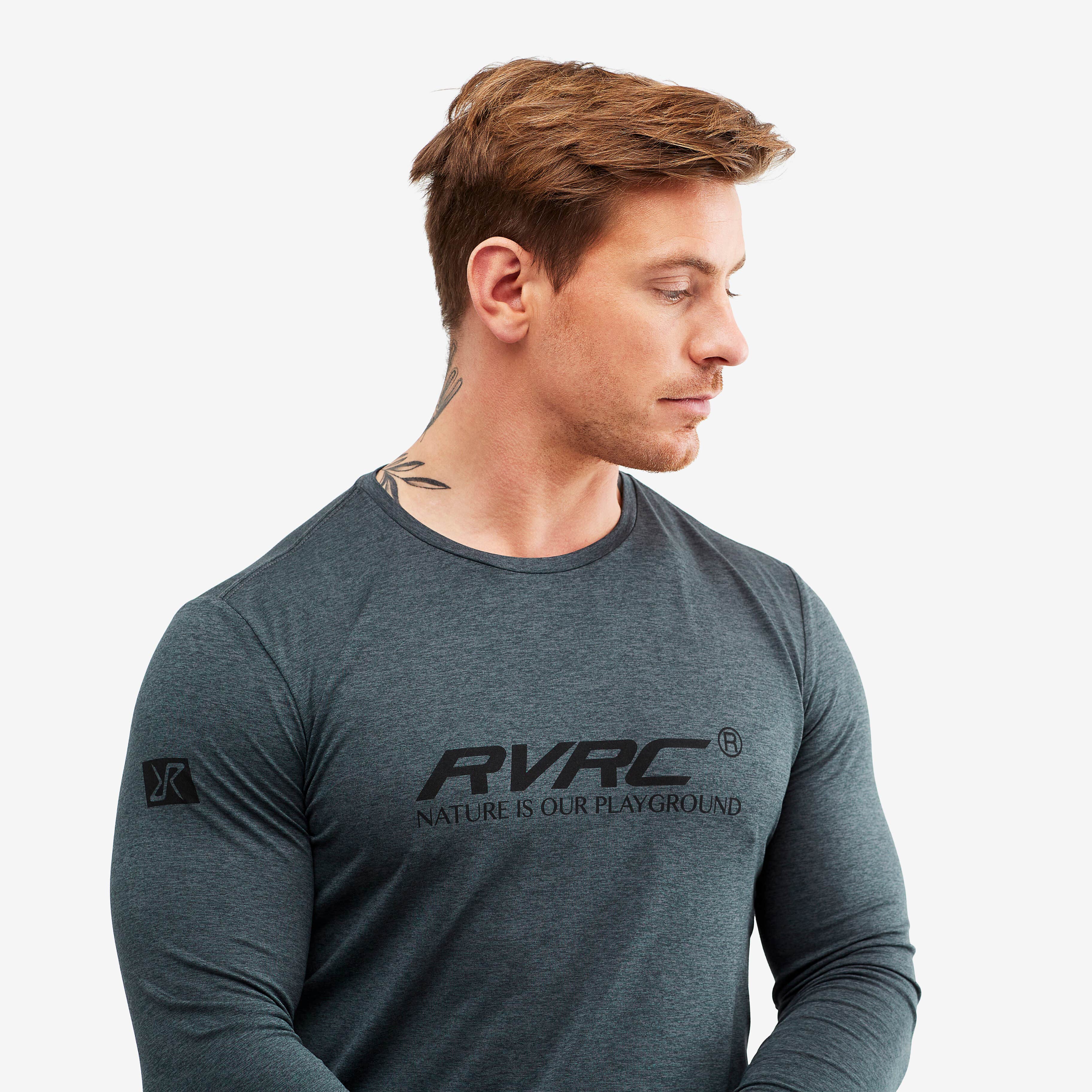 Vagabond Long Sleeve Tee Homme Anthracite Melange