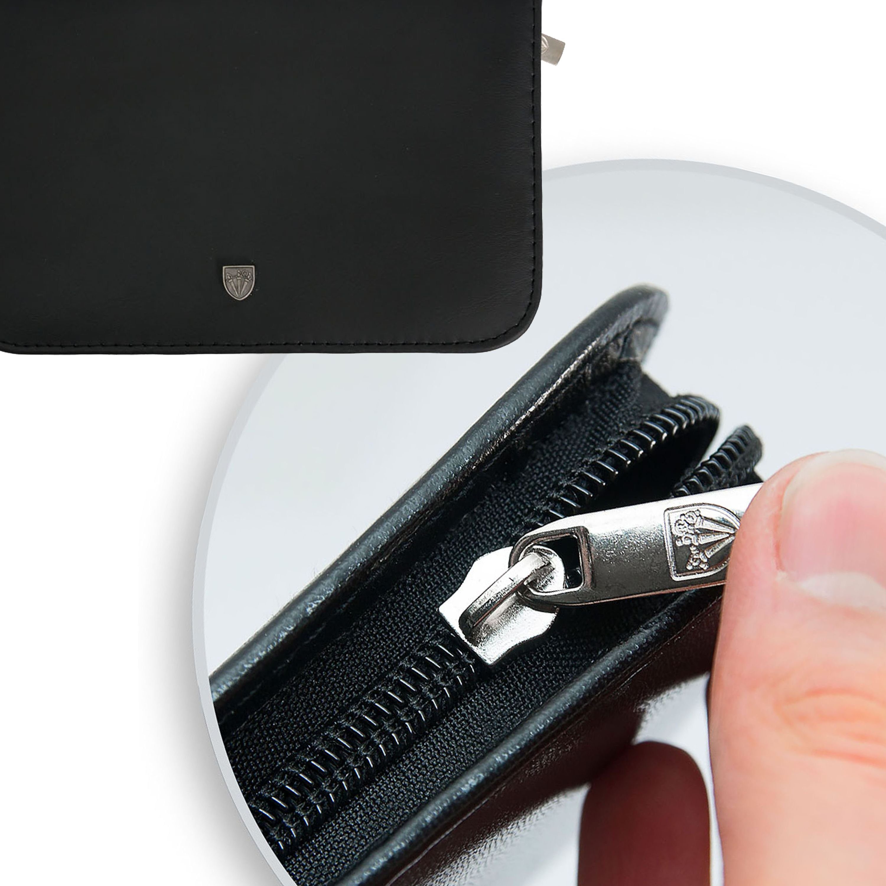 3 SCHWERTER Maniküre-Etui, New York 11-teilig ALL-IN-ONE mit Glas- und Saphirnagelfeile