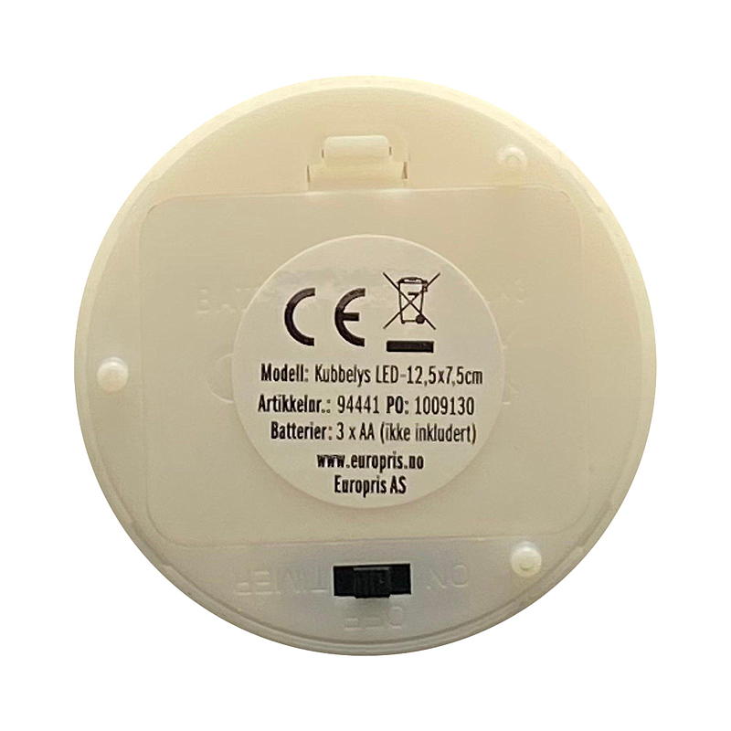 Vie Home Kubbelys 12,5 cm m/print LED timer Rose