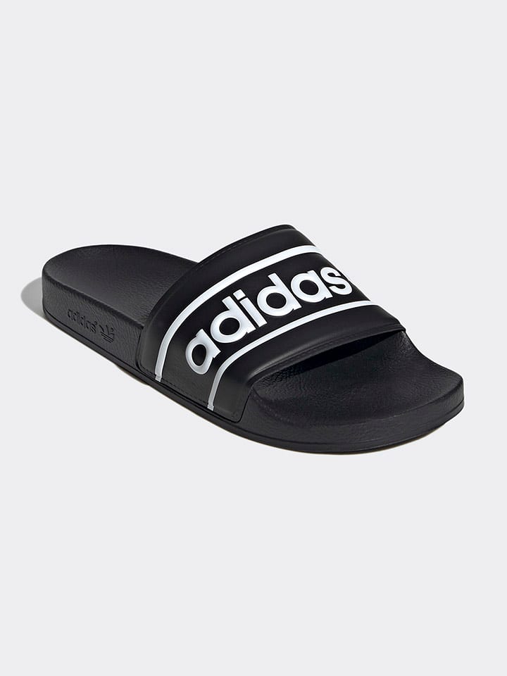 adidas Pantoletten in Schwarz günstig kaufen