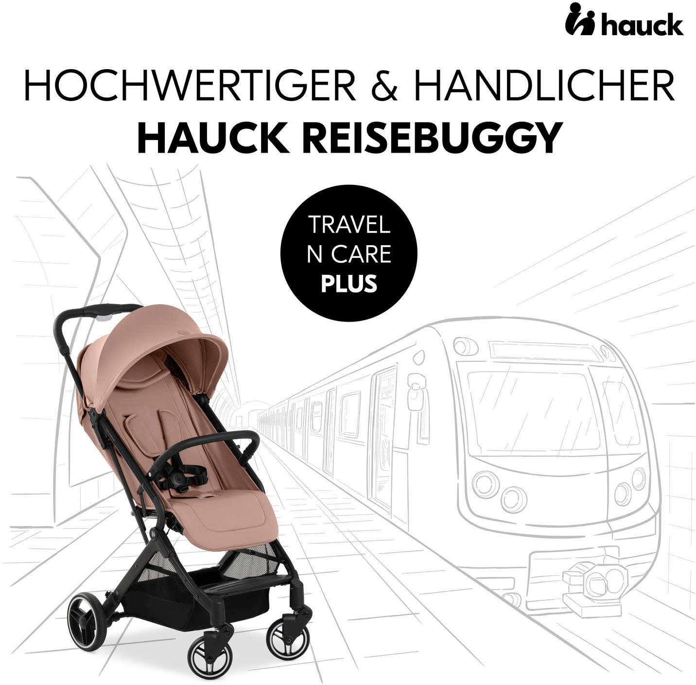 Hauck Kinder-Buggy Travel N Care Plus Buggy, hazelnut