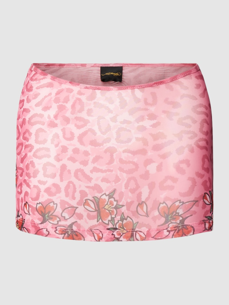 Minirock mit Allover-Muster Modell 'BLOSSOM' in pink
