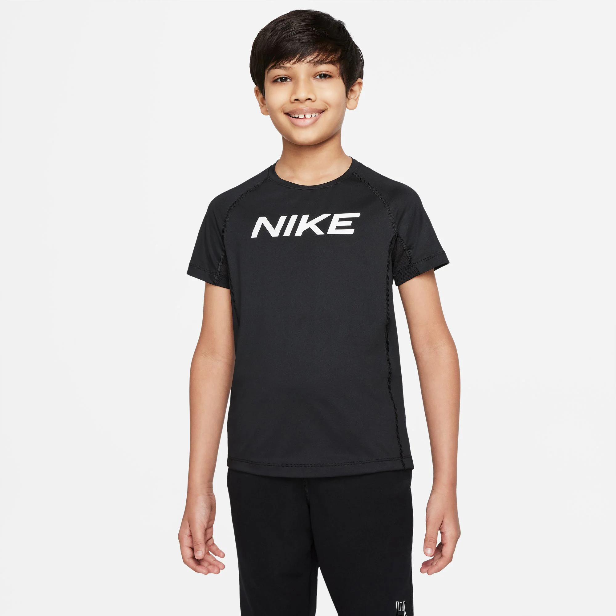 Dri-Fit Pro T-Shirt Jungen - Schwarz, Weiß