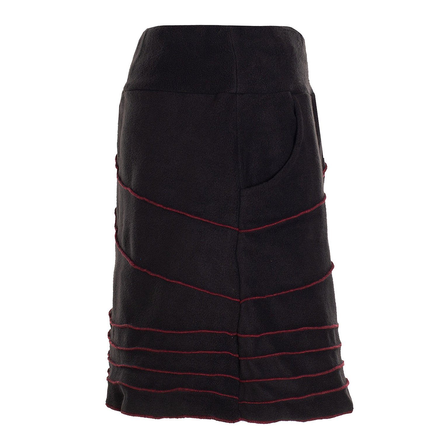 Vishes Minirock Thermorock warmer Damen Winterrock kurz Minirock aus ECO-Fleece Hippie, Goa, Retro Style
