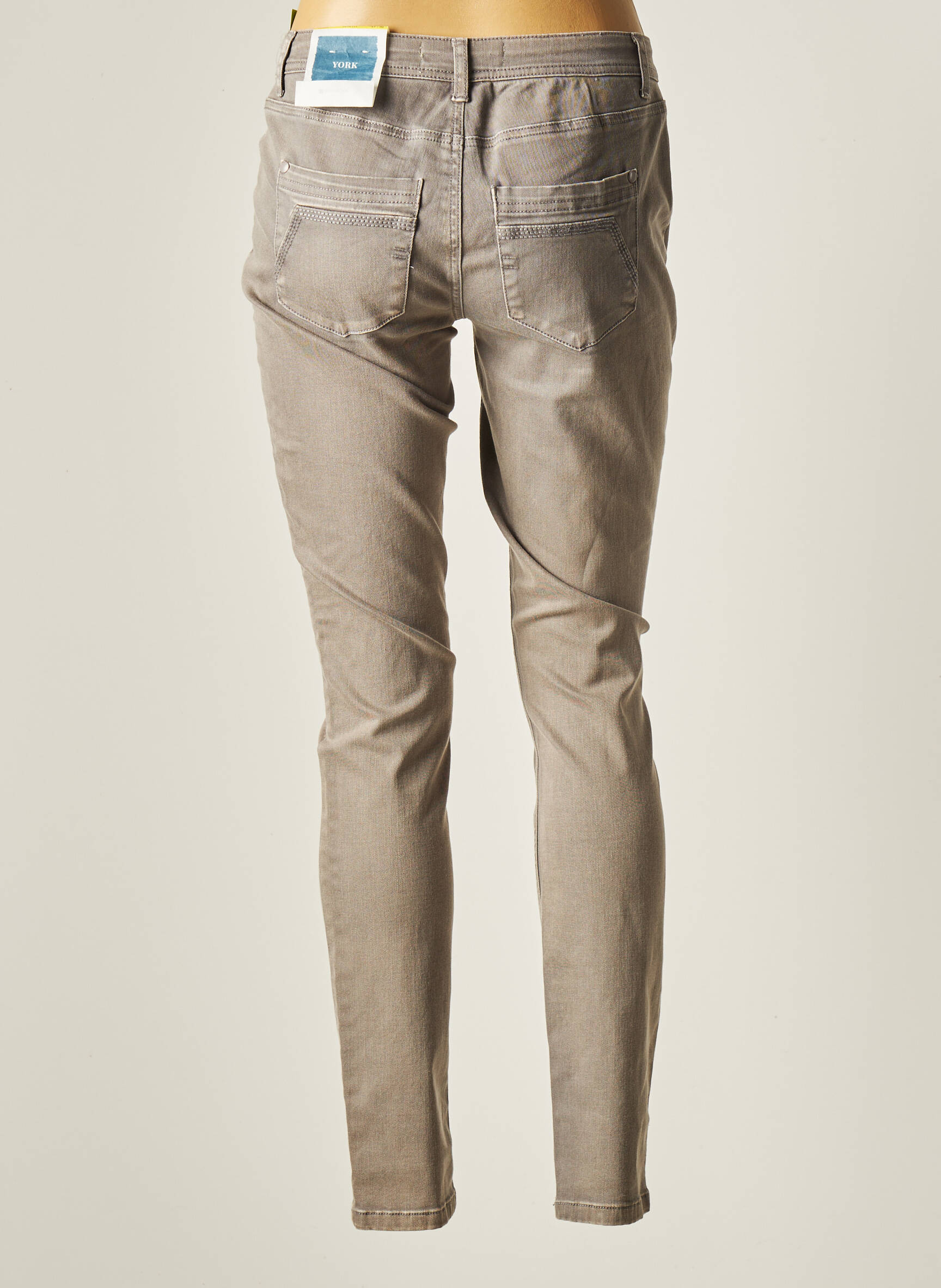 Street One Jeans Coupe Slim Femme couleur gris