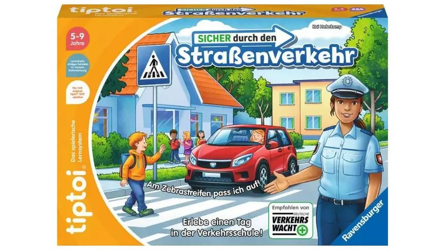 Ravensburger tiptoi - Sicher durch den Straßenverkehr - Lernspiel ab 5 Jahren