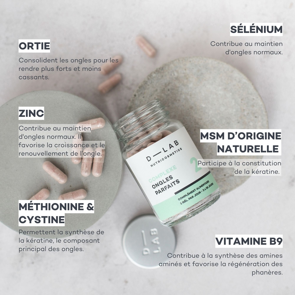 D-Lab Nutricosmetics Complexe Ongles Parfaits Nourrit & renforce