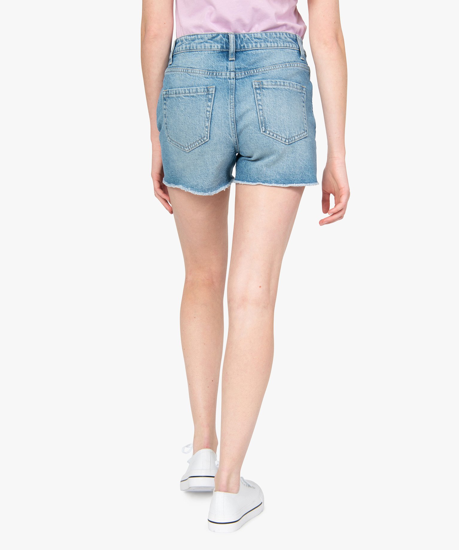 Short femme en jean aspect usé bleach | GEMO