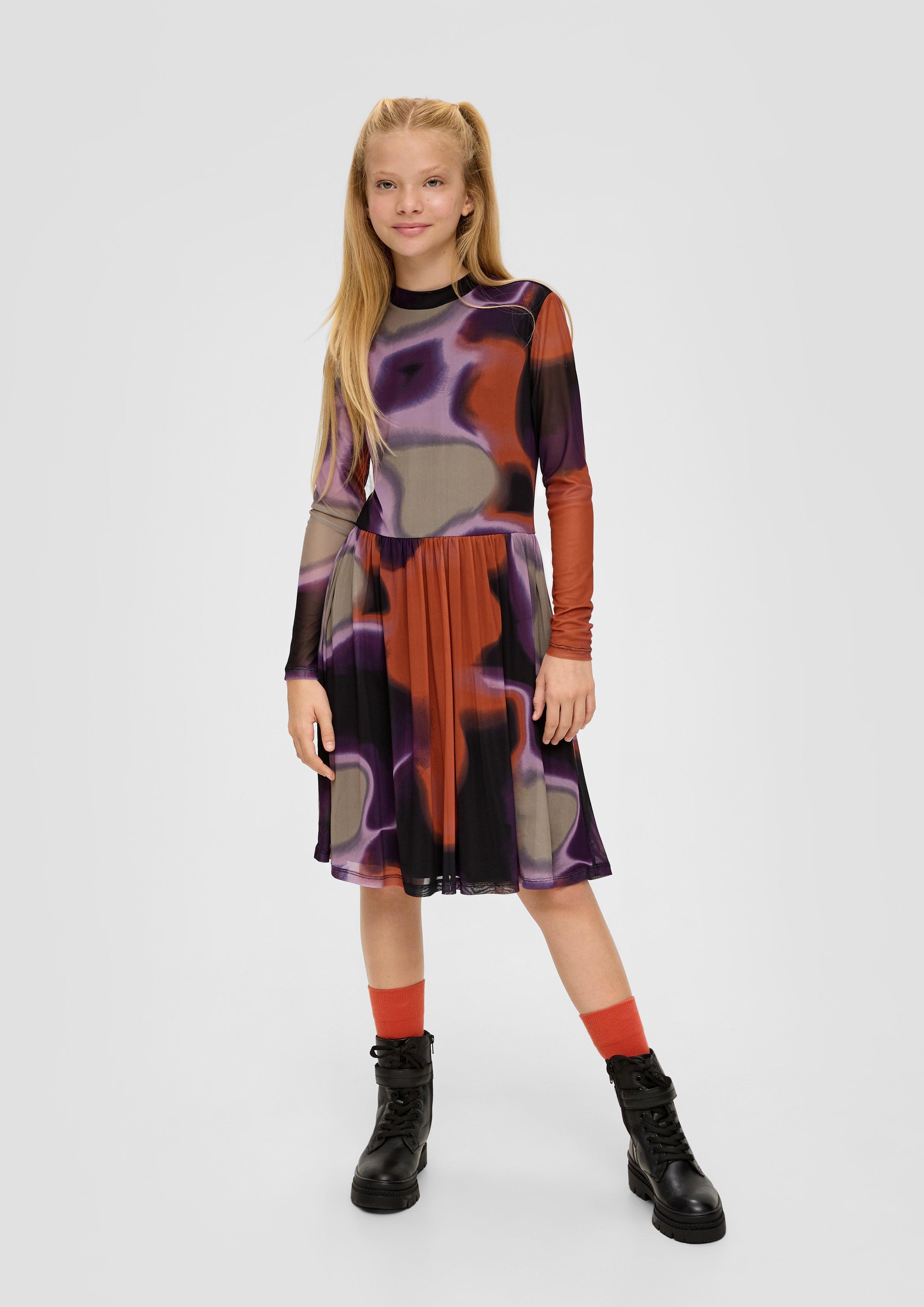 Hochgeschlossenes Meshkleid  2140571-99A2
