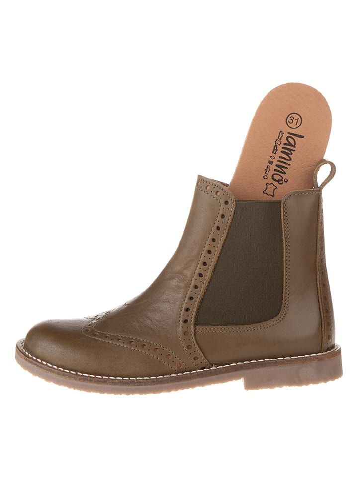 lamino Leder-Chelsea-Boots in Grün günstig kaufen