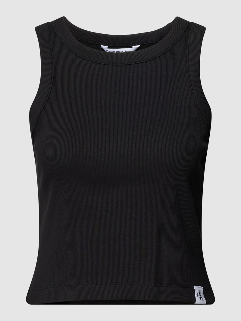 Tanktop mit Feinripp in black
