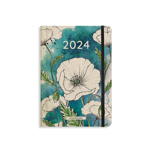 MATABOOKS - KALENDER SAMAYA 2024 FARBE: POPPY WHITE (DE/EN) - Kalender