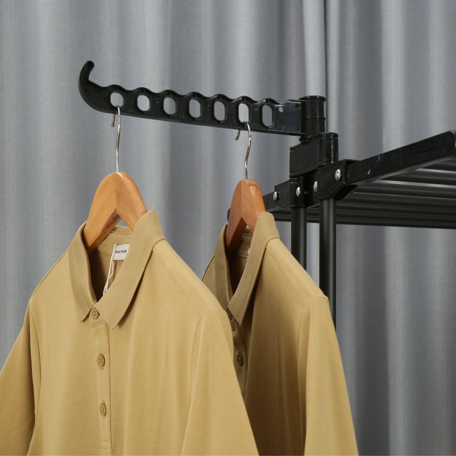 NYVI Turmwäscheständer Wäscheständer Turm LaundryFlex Turmwäscheständer Extra Groß & Stabil, Robuster Edelstahl Platzsparend Einklappbar 360° Räder 50Kg Tragkraft