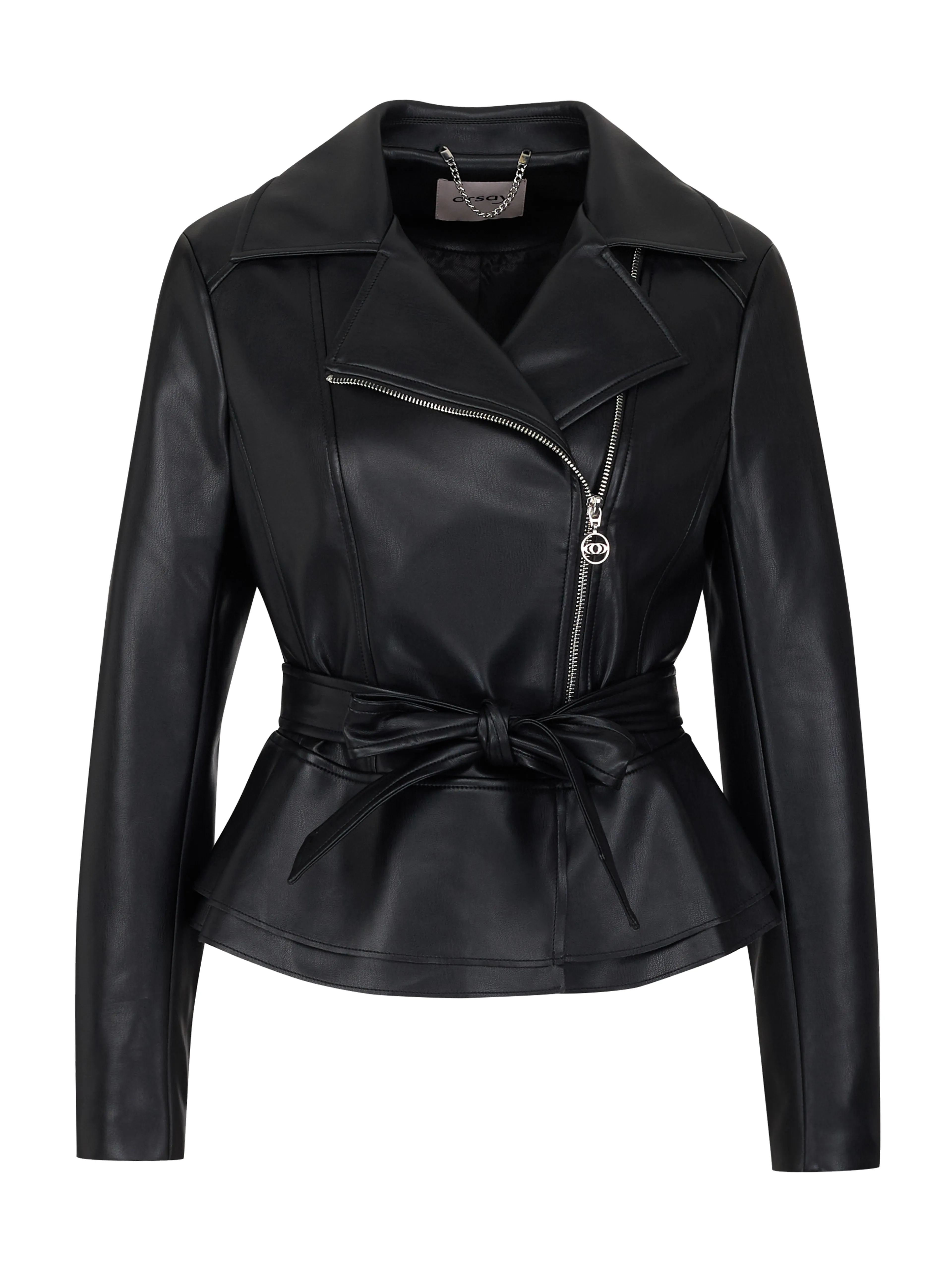 Schwarze Damen Lederjacke ORSAY