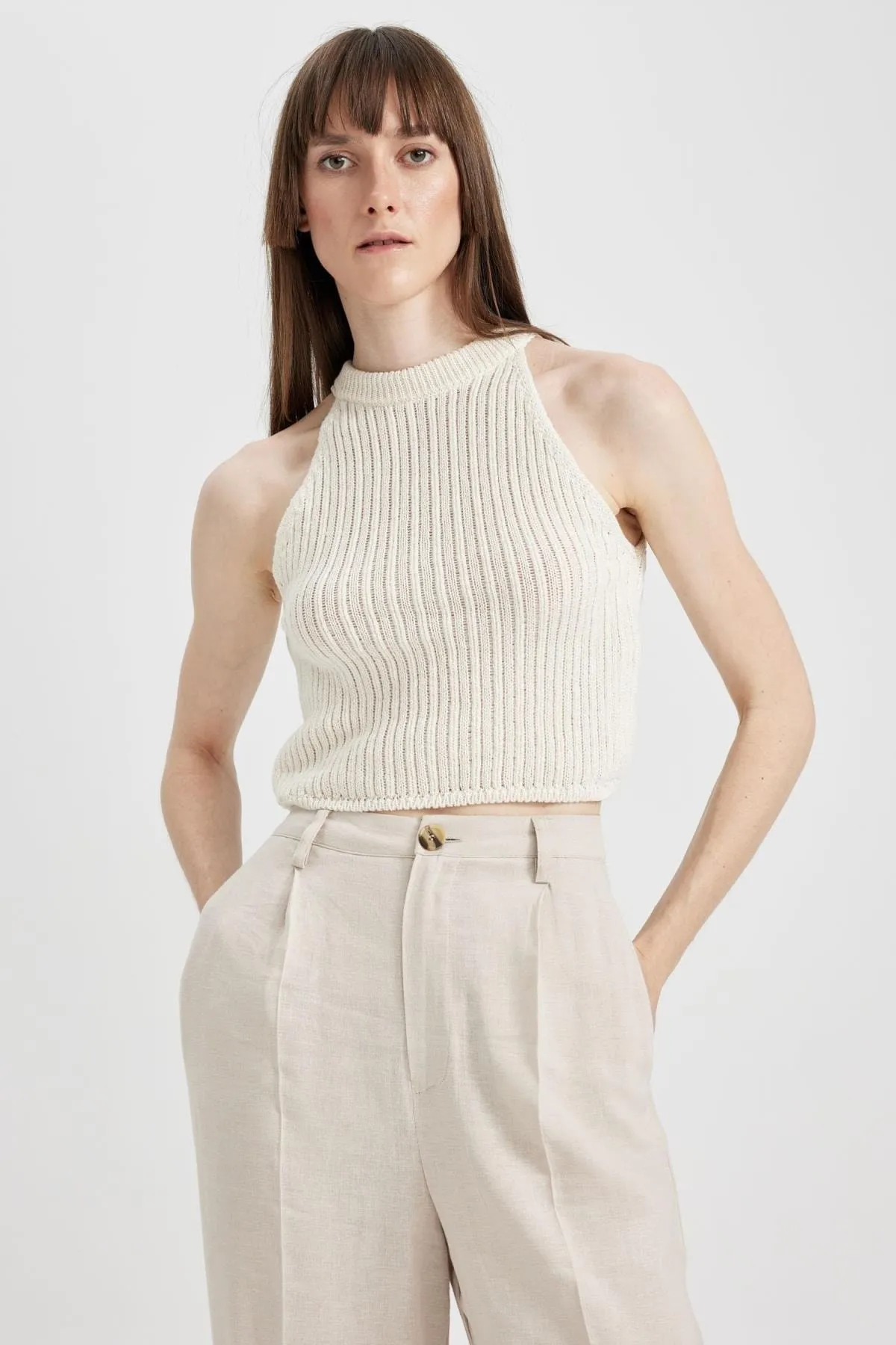 DeFacto  Häkel-Crop-Strickmode Athlete A6797ax23sm