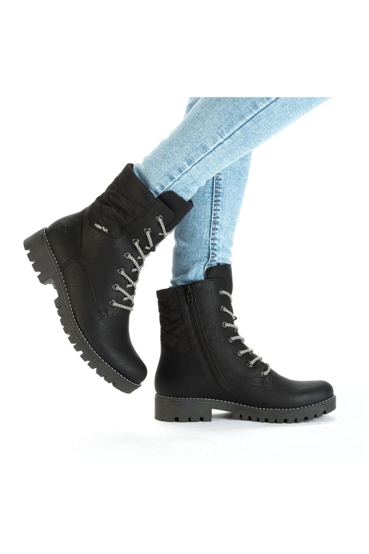 Rieker  Stiefelette - Schwarz - Blockabsatz