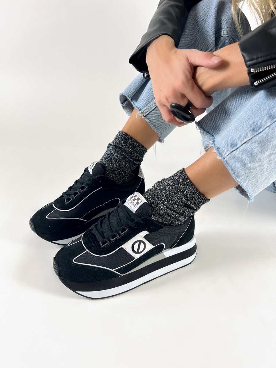 No Name  BOOM JOGGER H23 - Noir Blanc