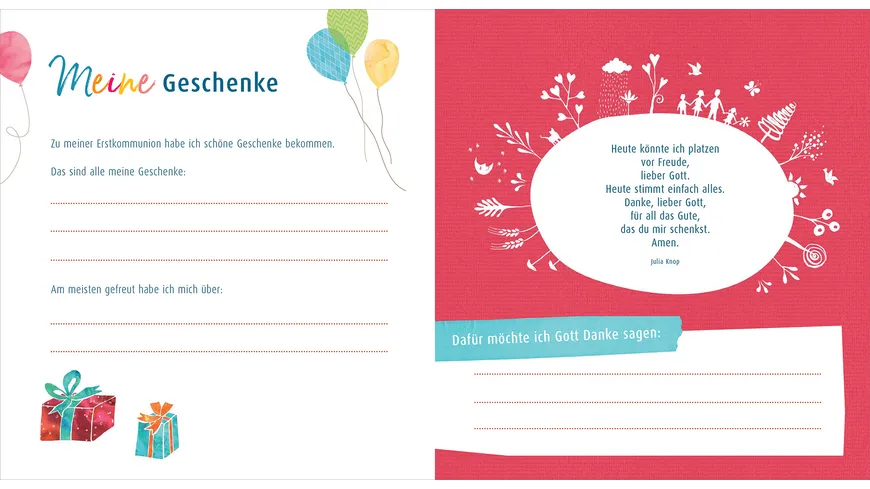 Meine Erstkommunion Erinnerungsalbum Regenbogen