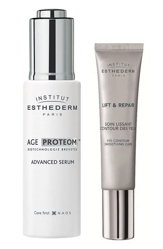 Institut Esthederm Age Proteom serum + Lift & Repair krema za područje oko očiju + set uzoraka
