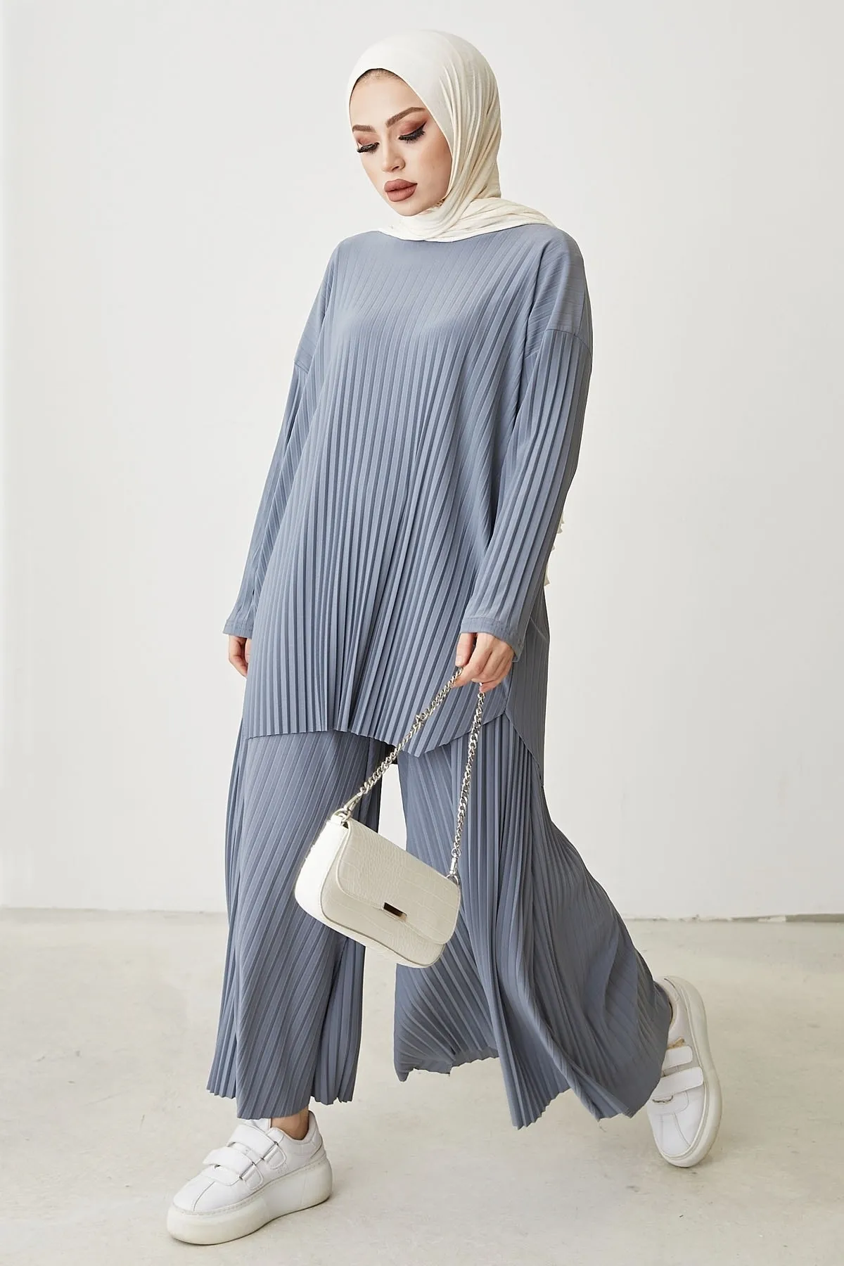 InStyle  Mila Faltenhosen-Tunika-Doppelset - Grau