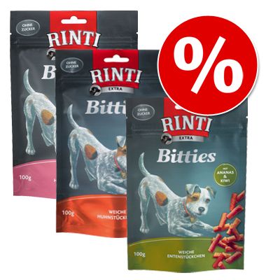 3 Sorten RINTI Extra Bitties im 12 x 100 g Sparpaket!