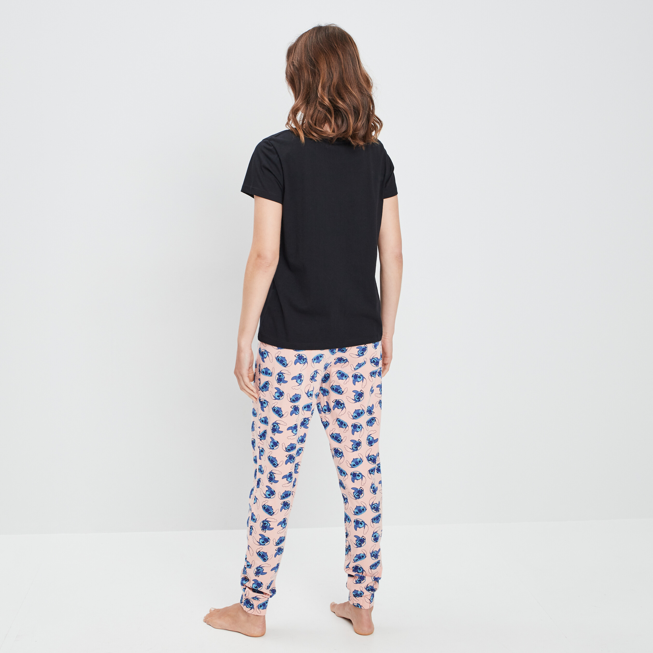 Ensemble pyjama Lilo et Stitch noir femme | La Halle