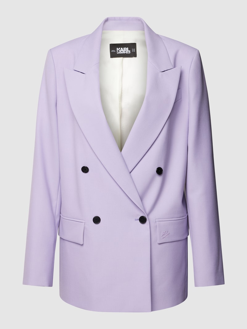 Blazer mit Pattentaschen in lavendel