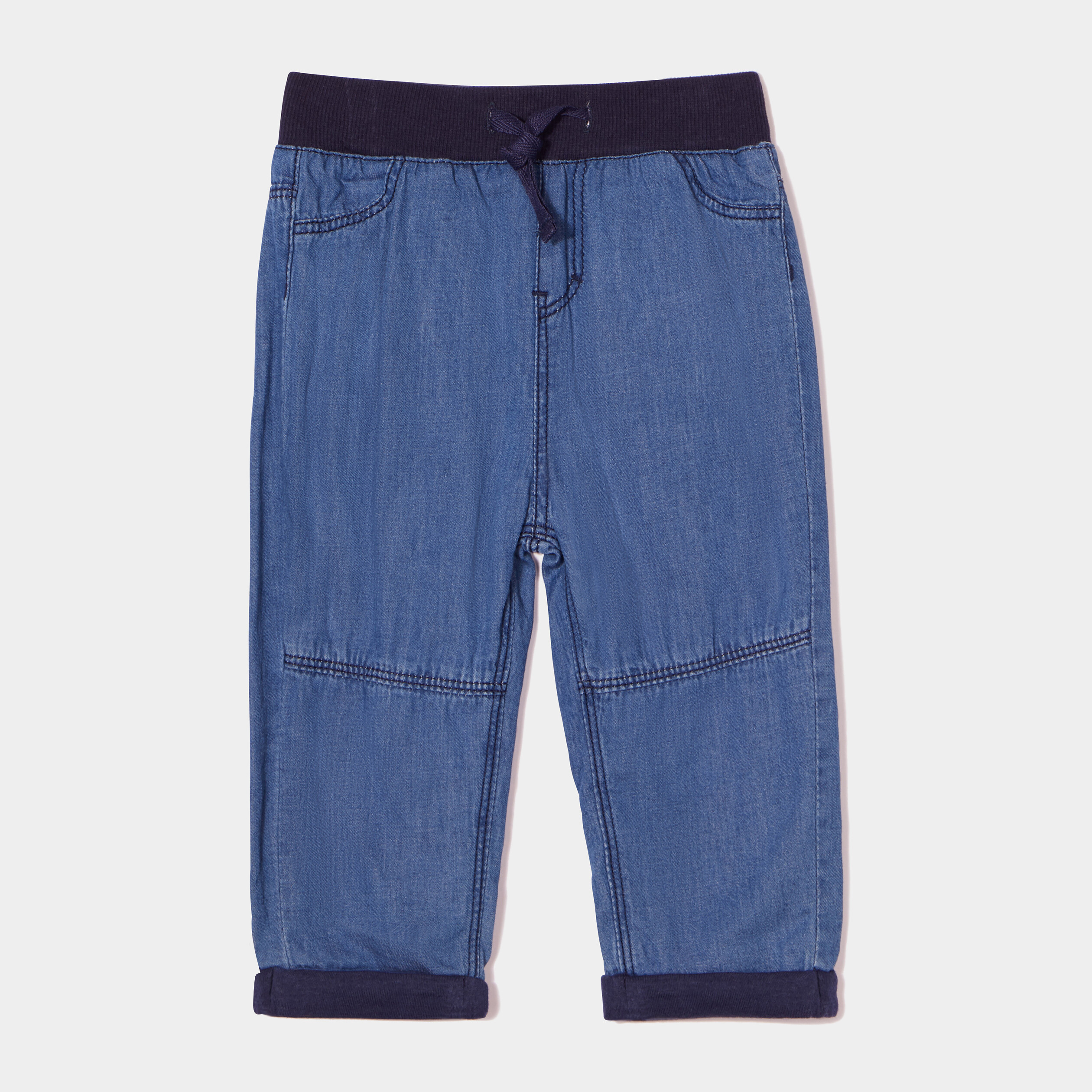 Jeans regular taille élastiquée denim double stone bébé garçon | La Halle