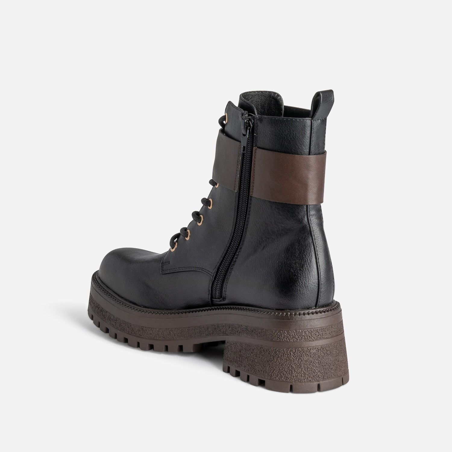 Bottine TEXTO noire et marron