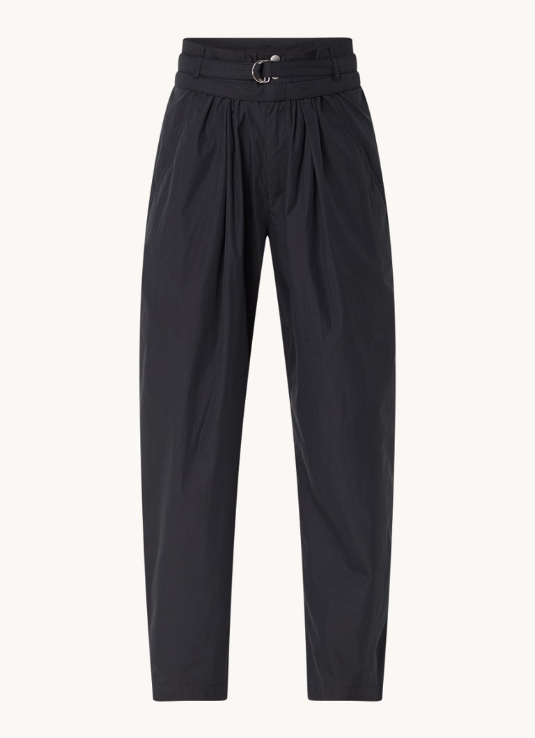 Pantaloni Isabel Marant Celia a vita alta e gamba larga con cintura