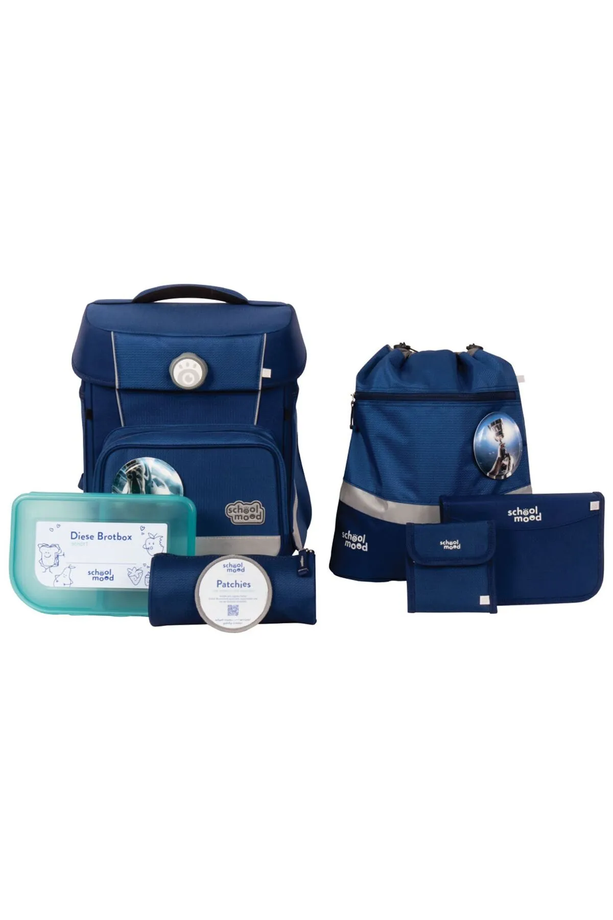School Mood  Schulrucksack - Grau - Unifarben
