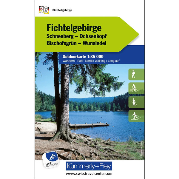 FICHTELGEBIRGE NR. 36 OUTDOORKARTE DEUTSCHLAND 1:35 000 - Wanderkarte