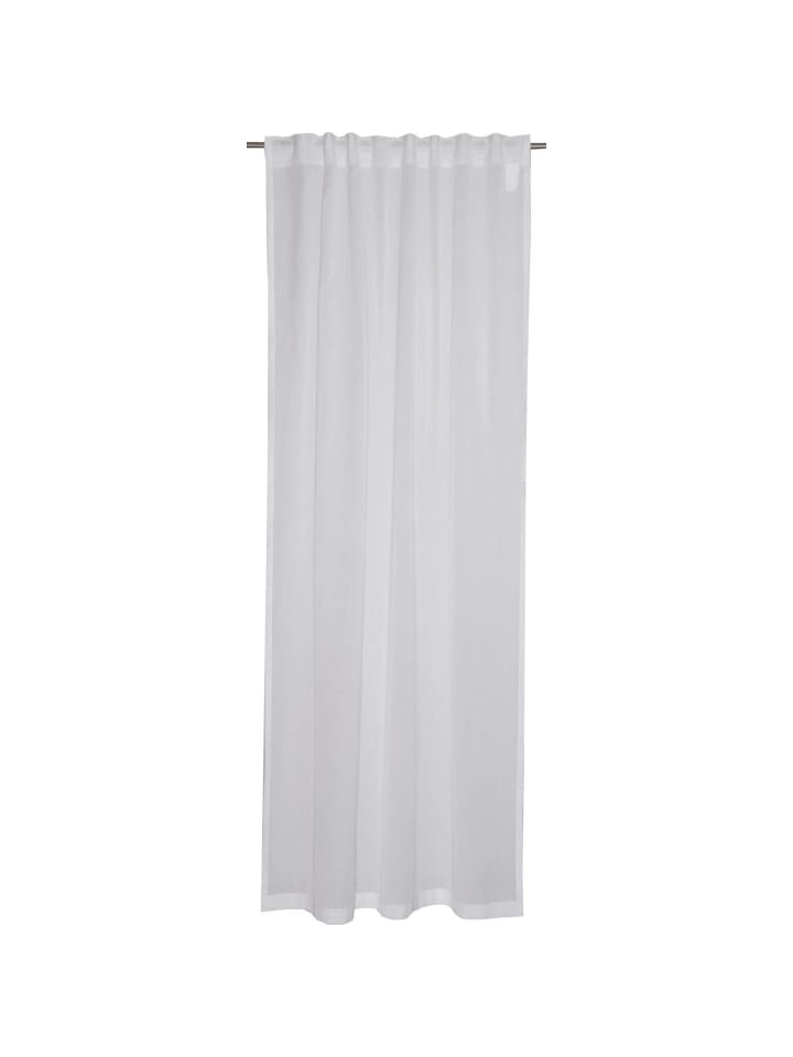 ESPRIT Halbtransparenter Schlaufenvorhang LINEN in Weiß günstig kaufen 130x250 cm