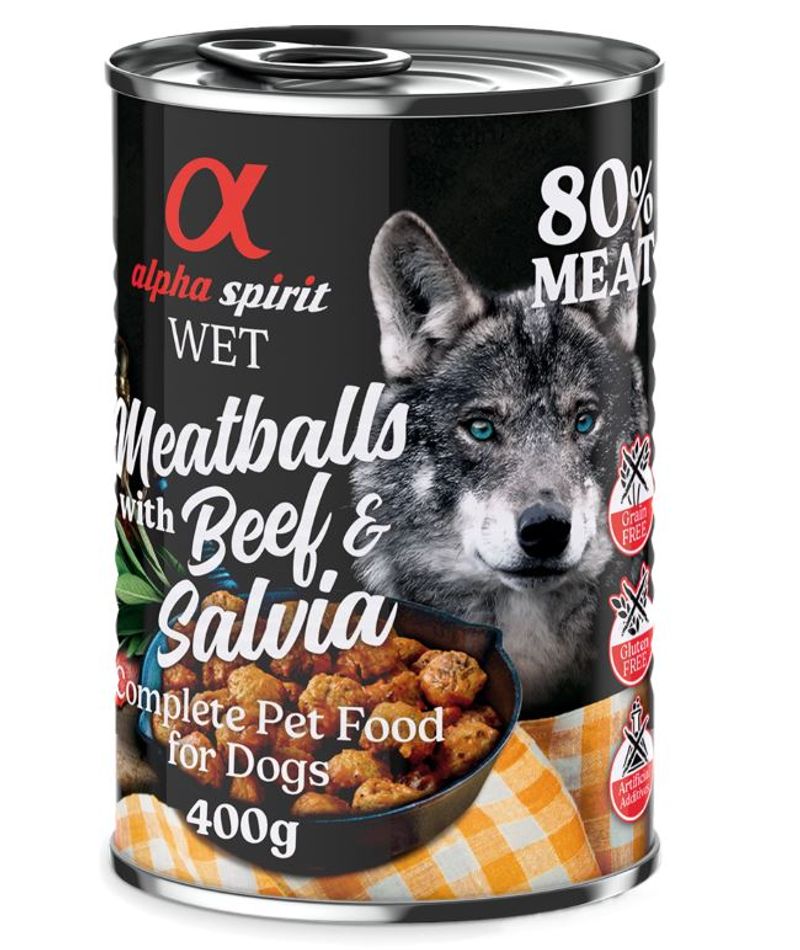 alpha spirit Dog Meatballs 6 x 400 g
