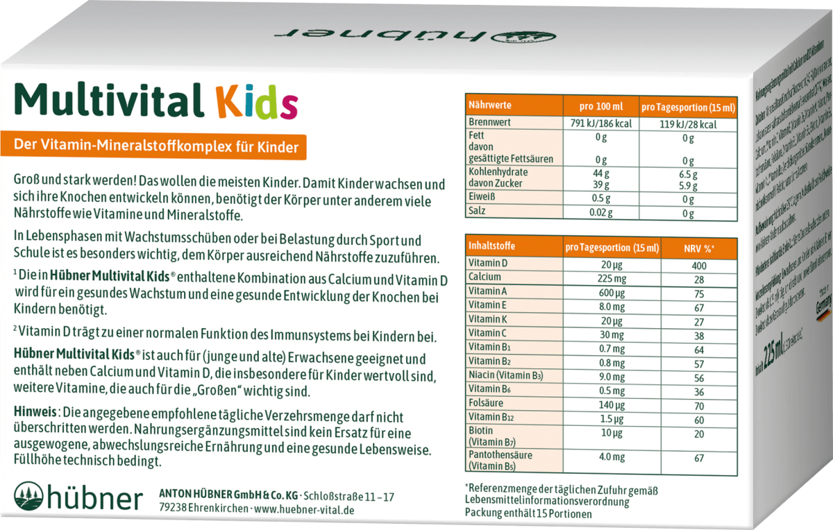 Multivital Kids Direktsticks 15 St, 225 ml