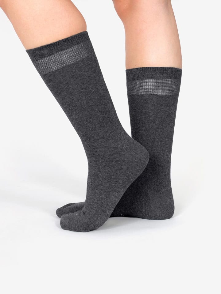 Erlich Textil  Socken 3er Pack MAXI in schwarz-melange günstig kaufen 35-38