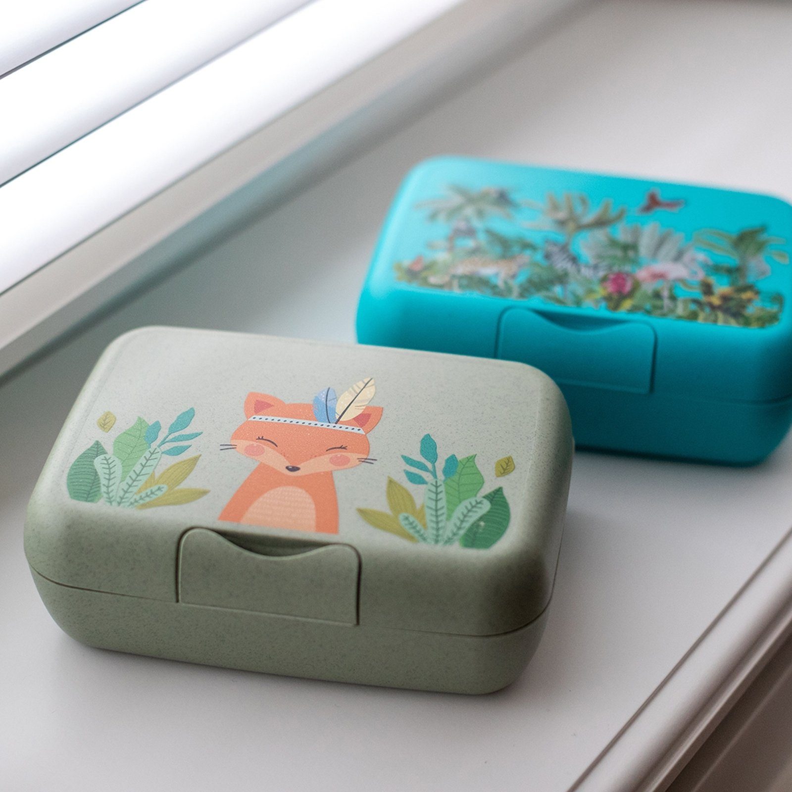 KOZIOL Lunchbox Lunchbox mit Trennschale CANDY L HARRY, Kunststoff, (Stück, 1-tlg), Brotdose Kinder
