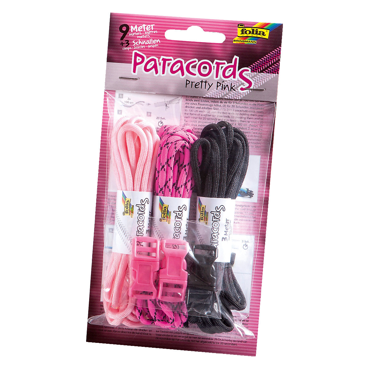 Paracords Pretty Pink, 9 m & Zubehör