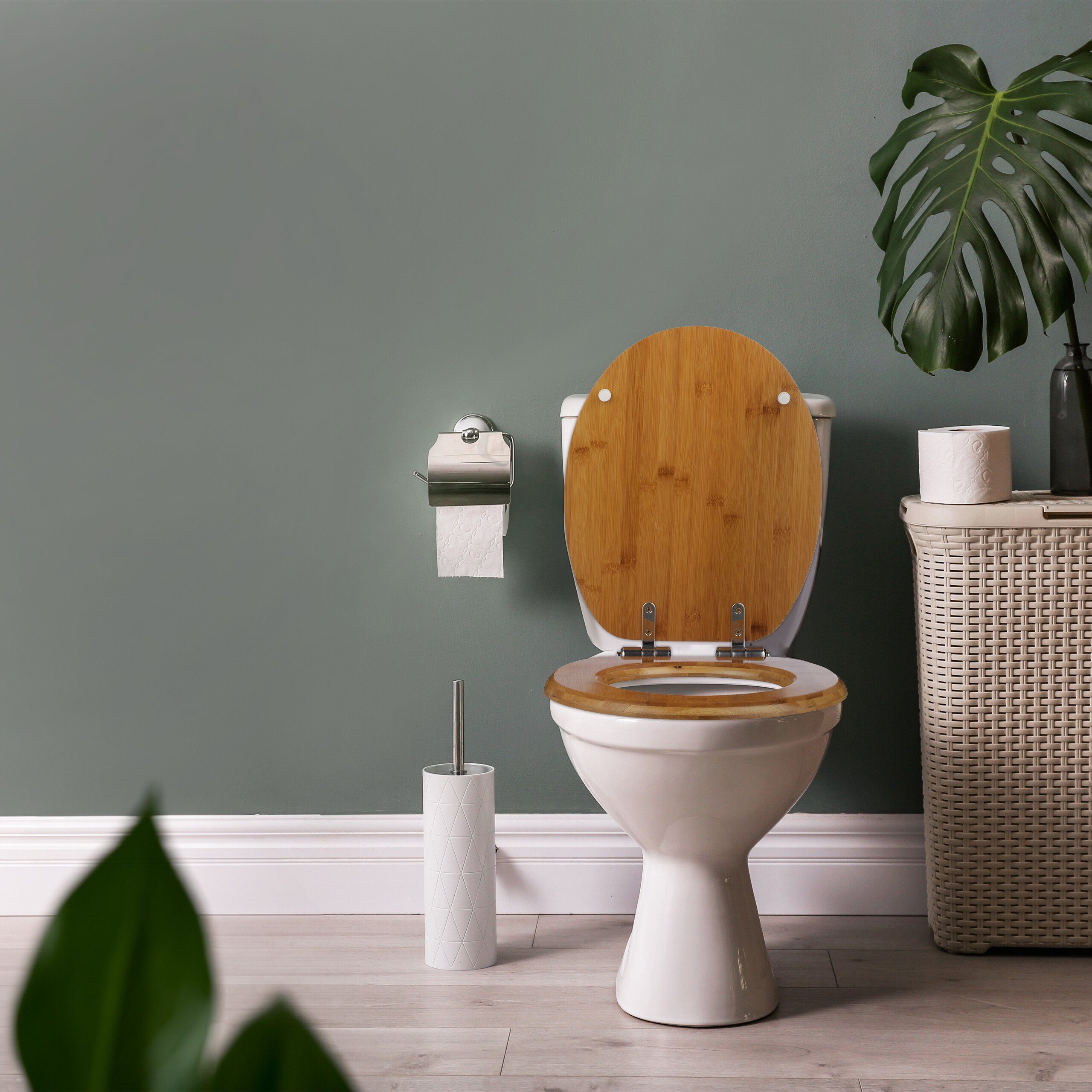 relaxdays WC-Sitz Toilettendeckel mit Absenkautomatik