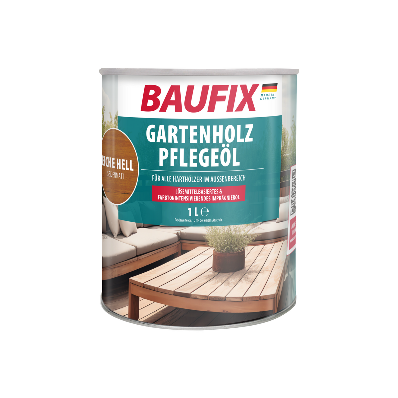 Baufix Gartenholz-Pflegeöl eiche hell, seidenmatt, 1 Liter