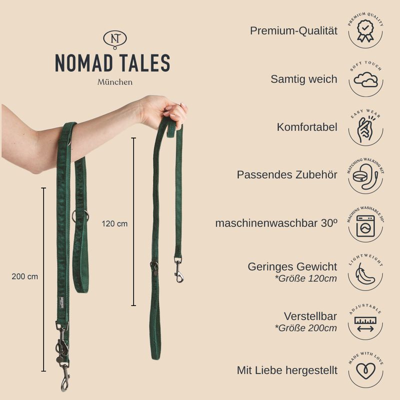 Nomad Tales Blush Hundeleine, Emerald zu TOP-Preisen | bitiba